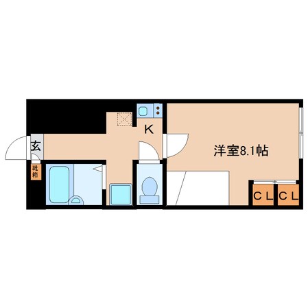 近鉄郡山駅 徒歩11分 1階の物件間取画像